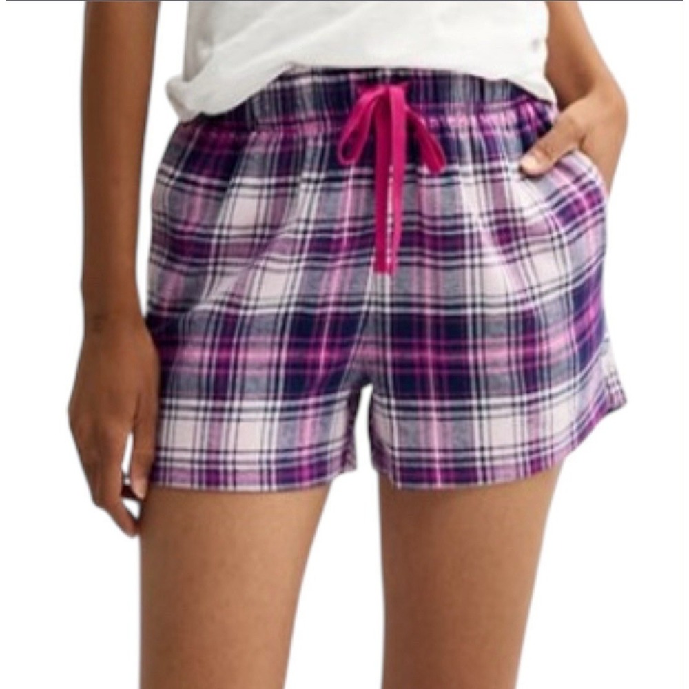 Sonoma Goods For Life Women's Sleep Shorts XXL Purple Pink Plaid NWT